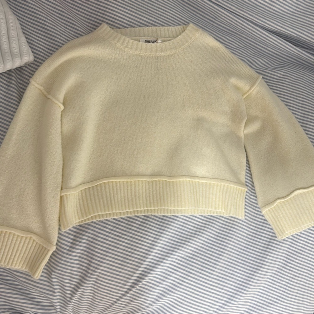 Womens Double Zero oversized cream sweater